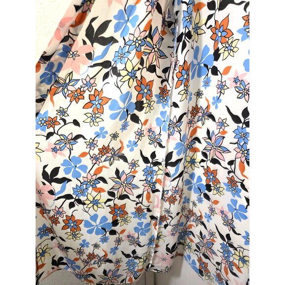 ModCloth Floral Print Open Front Boho Fairy Kimono Cardigan S/M Lightweight Poly - Picture 4 of 8